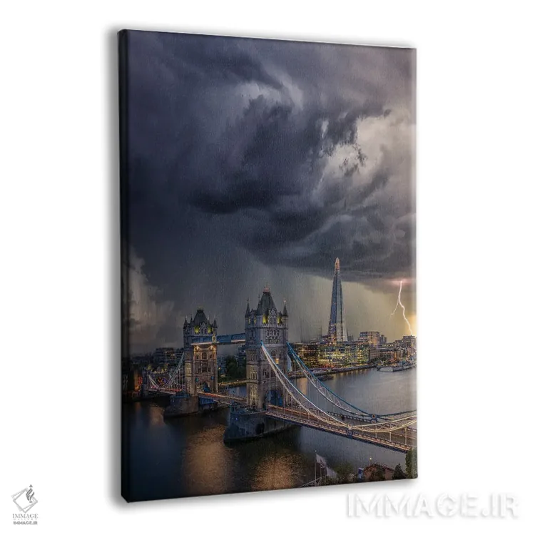 تابلو باران سیلآسای لندن اثر برنت شاونور - نمای پرسپکتیو محصول