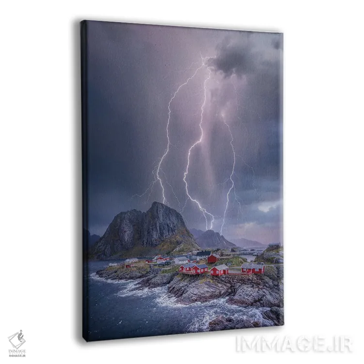 تابلو چراغهای نروژ (یا شفق قطبی) اثر برنت شاونور - نمای پرسپکتیو محصول