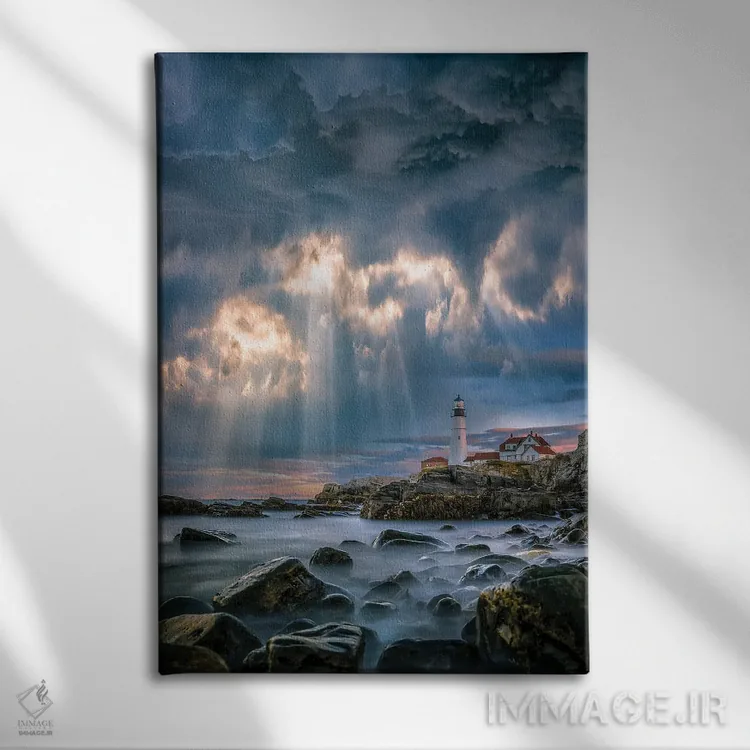 تابلو تابش خورشید در کیپ الیزابت اثر برنت شاونور - نمای روبهرو روی دیوار