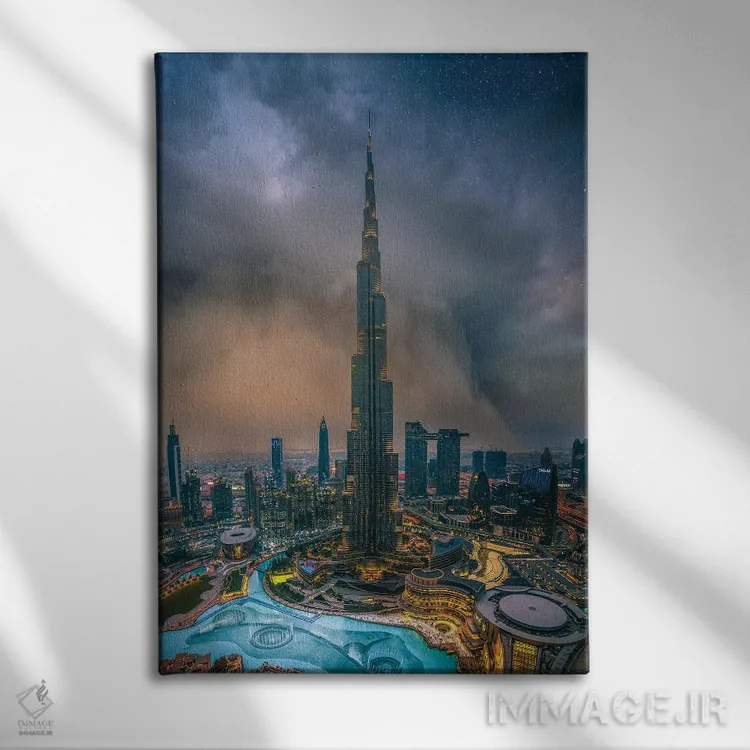 تابلو طوفان شنی دبی اثر برنت شاونور - نمای روبهرو روی دیوار