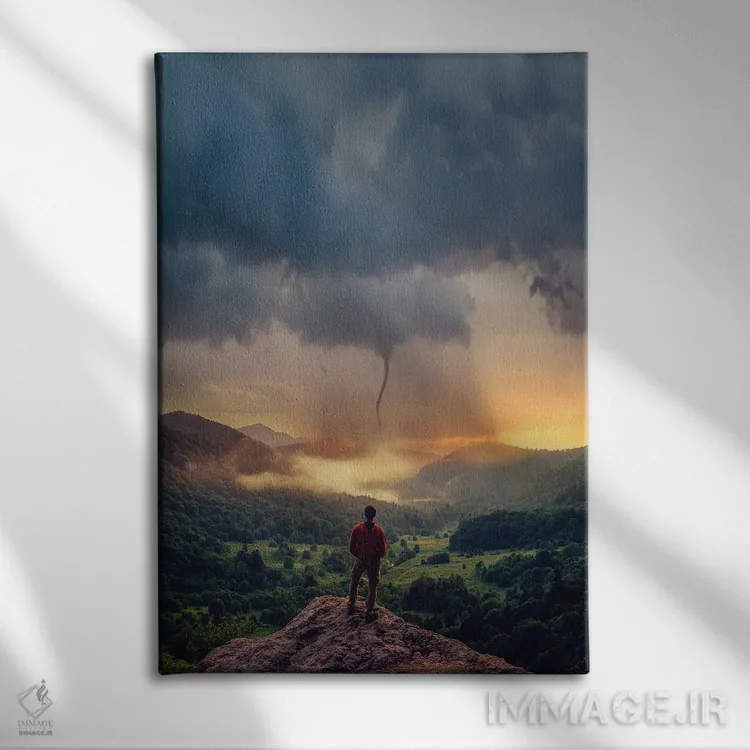 تابلو افکار طوفانی اثر برنت شاونور - نمای روبهرو روی دیوار