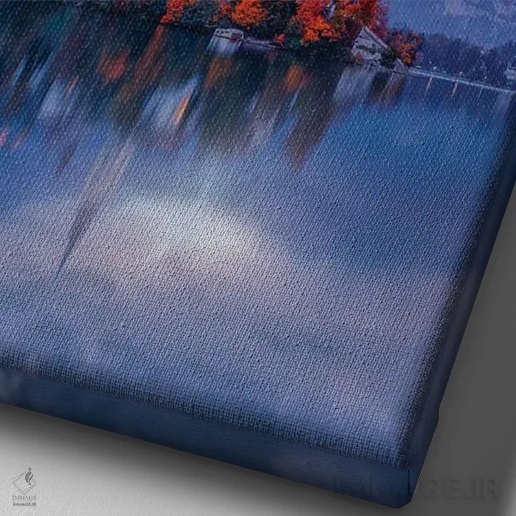 تابلو کمال دریاچه بلد اثر برنت شاونور - نمای نزدیک بافت بوم