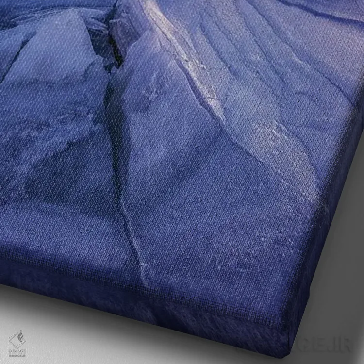 تابلو درخش برق یخزده اثر برنت شاونور - نمای نزدیک بافت بوم