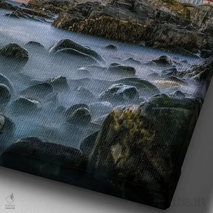 تابلو تابش خورشید در کیپ الیزابت اثر برنت شاونور - نمای نزدیک بافت بوم