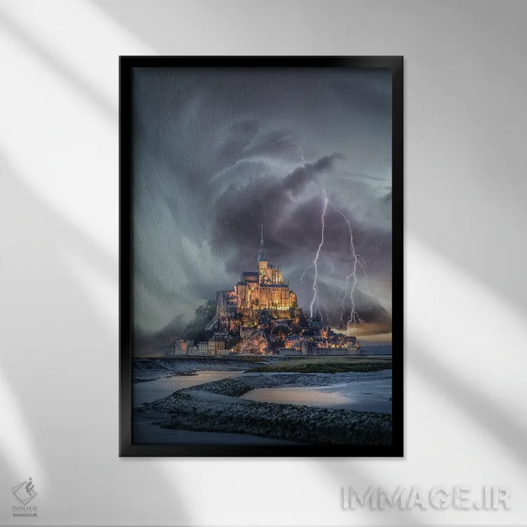 تابلو پیچش در کوه سنت مایکل اثر برنت شاونور - نمای قابدار مشکی