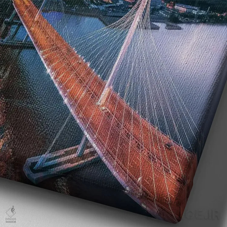 تابلو صاعقه در سن پترزبورگ اثر برنت شاونور - نمای نزدیک بافت بوم