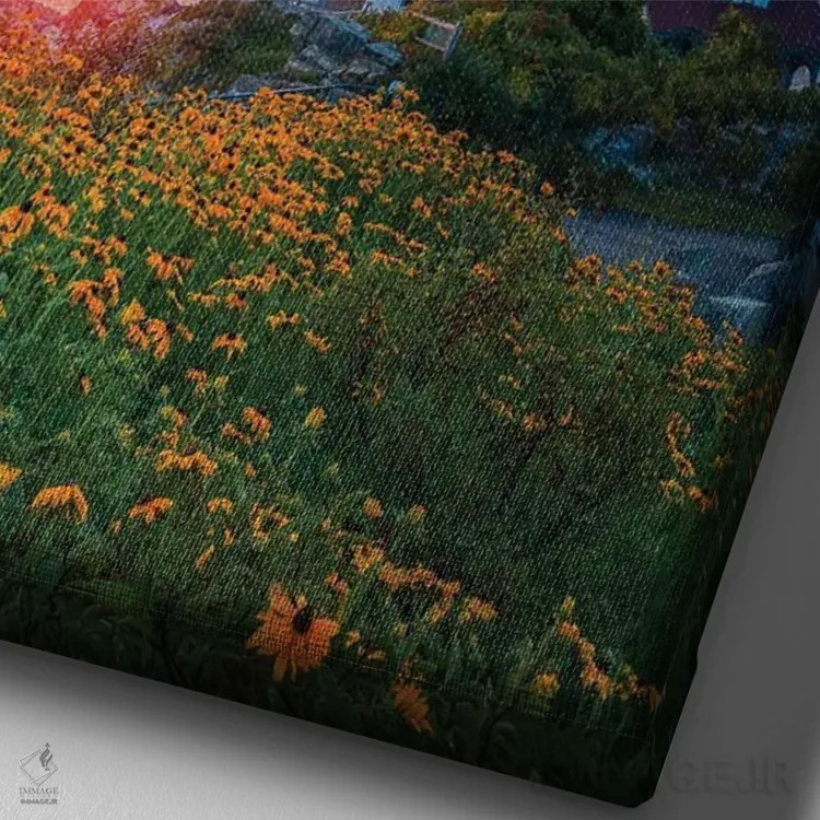 تابلو بهار در مین (آمریکا) اثر برنت شاونور - نمای نزدیک بافت بوم