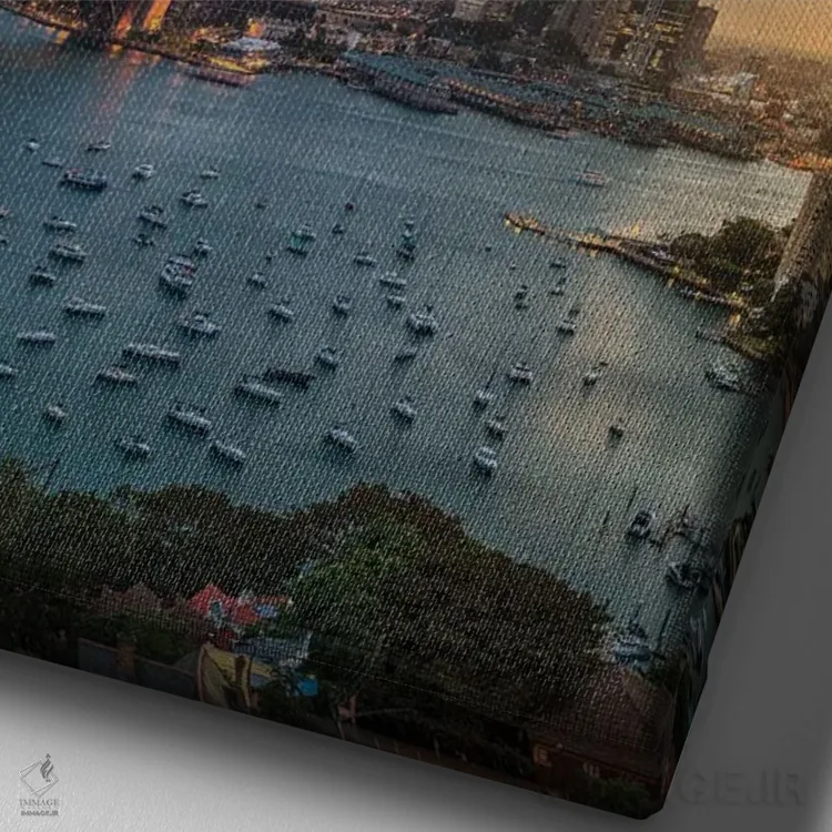 تابلو ابر ابرسلول سیدنی اثر برنت شاونور - نمای نزدیک بافت بوم