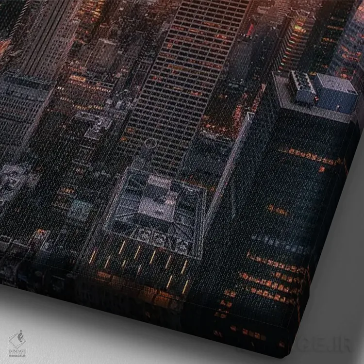 تابلو ابر ابرسلول نیویورک اثر برنت شاونور - نمای نزدیک بافت بوم