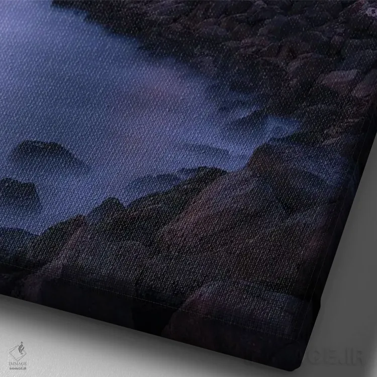 تابلو بوسهٔ صاعقه اثر برنت شاونور - نمای نزدیک بافت بوم