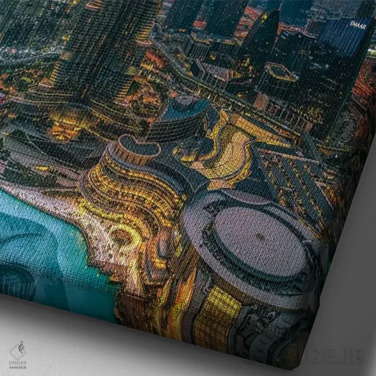 تابلو طوفان شنی دبی اثر برنت شاونور - نمای نزدیک بافت بوم