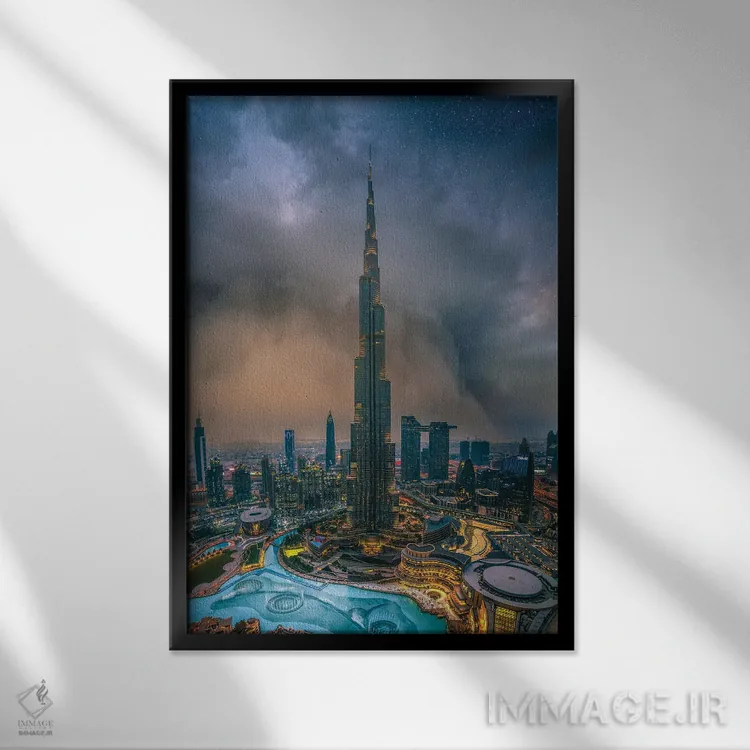 تابلو طوفان شنی دبی اثر برنت شاونور - نمای قابدار مشکی