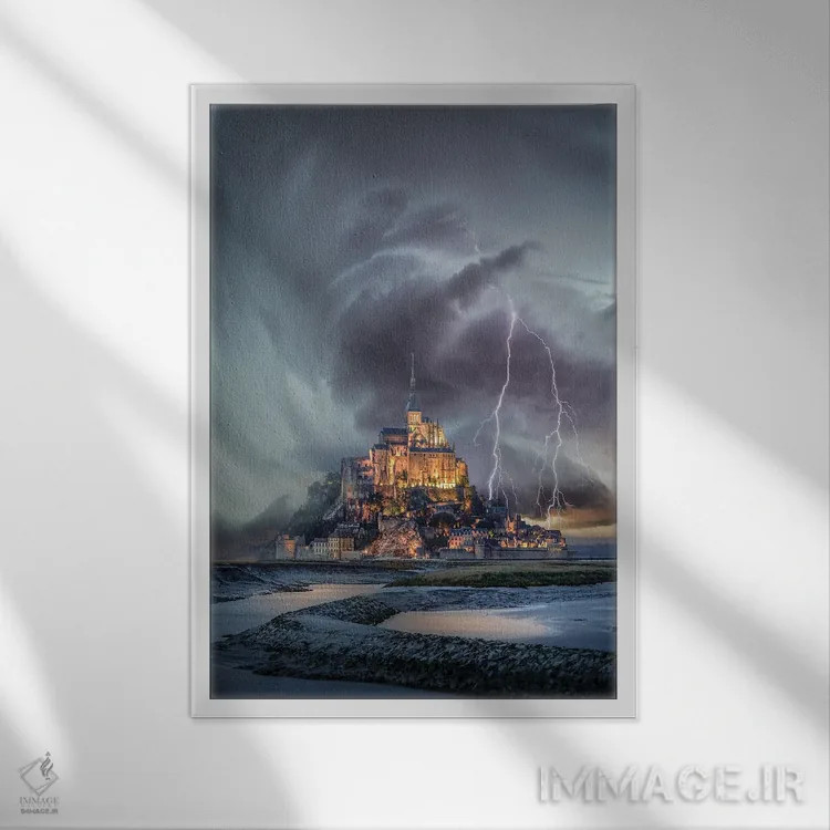 تابلو پیچش در کوه سنت مایکل اثر برنت شاونور - نمای قابدار سفید