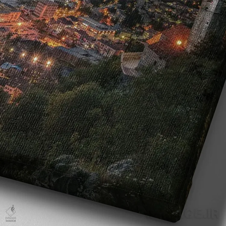 تابلو خلیج دروغها اثر برنت شاونور - نمای نزدیک بافت بوم