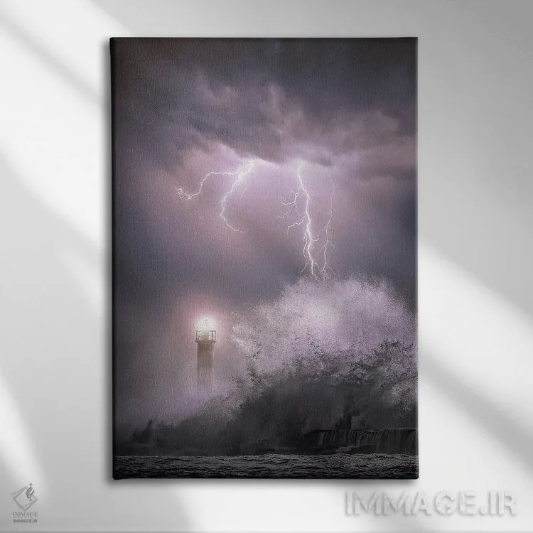 تابلو طوفان بارانی اثر برنت شاونور - نمای روبهرو روی دیوار