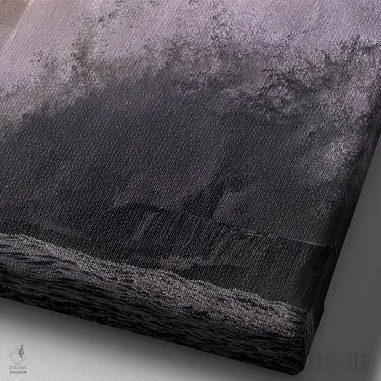 تابلو طوفان بارانی اثر برنت شاونور - نمای نزدیک بافت بوم