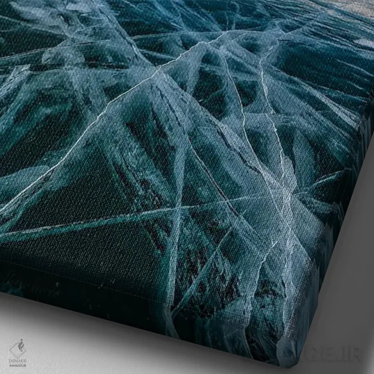 تابلو صاعقه یخی اثر برنت شاونور - نمای نزدیک بافت بوم