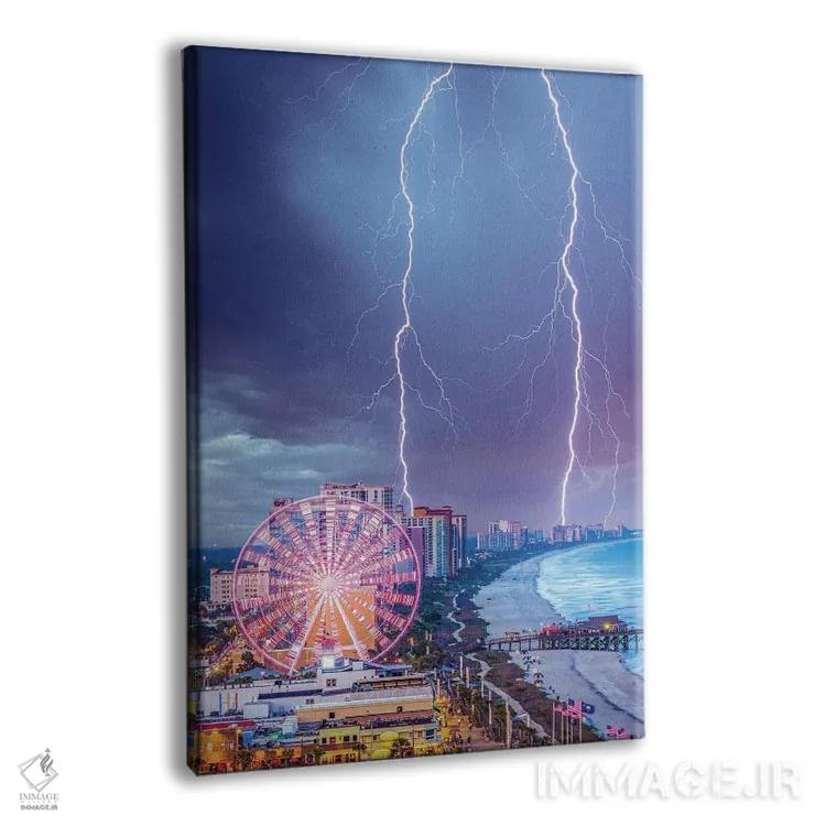 تابلو نورهای ساحل میریتل اثر برنت شاونور - نمای پرسپکتیو محصول