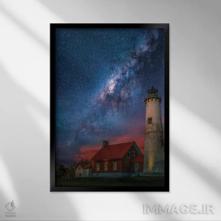 تابلو رویاهای توآز پوینت (مکان) اثر برنت شاونور - نمای قابدار مشکی