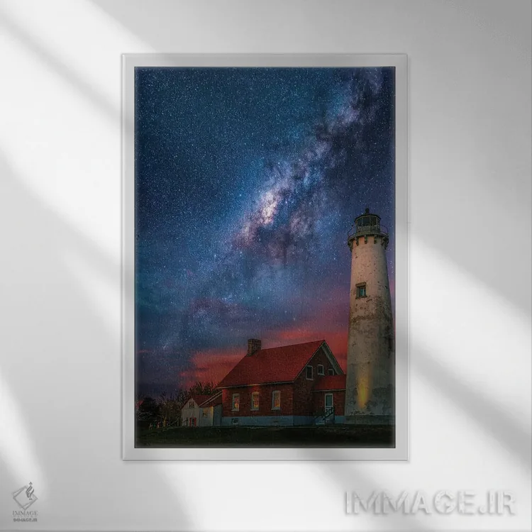 تابلو رویاهای توآز پوینت (مکان) اثر برنت شاونور - نمای قابدار سفید