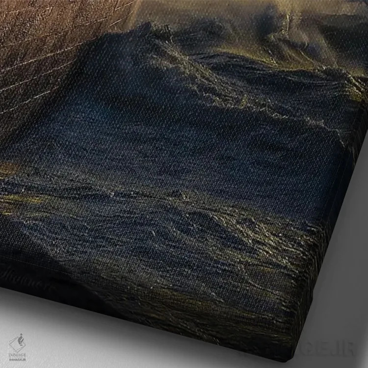 تابلو امواج لاتام (مکان) اثر برنت شاونور - نمای نزدیک بافت بوم