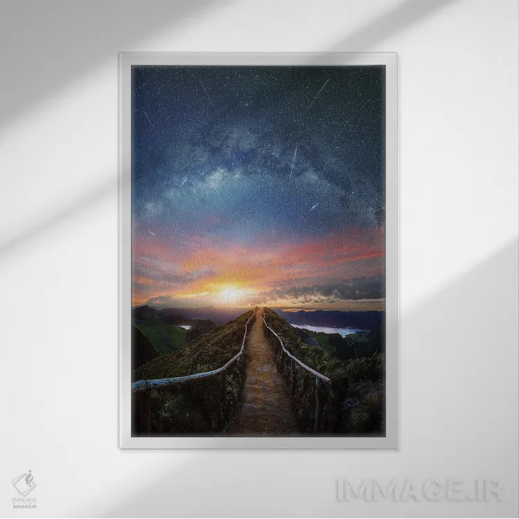 تابلو رویاهای آزورها (جزایر پرتغال) اثر برنت شاونور - نمای قابدار سفید