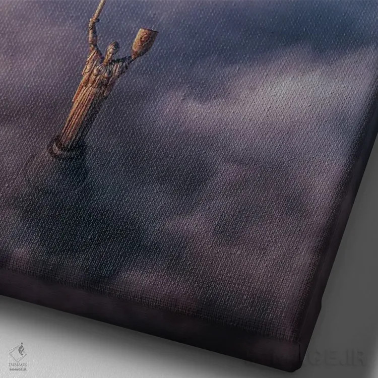 تابلو جادوی اوکراین اثر برنت شاونور - نمای نزدیک بافت بوم