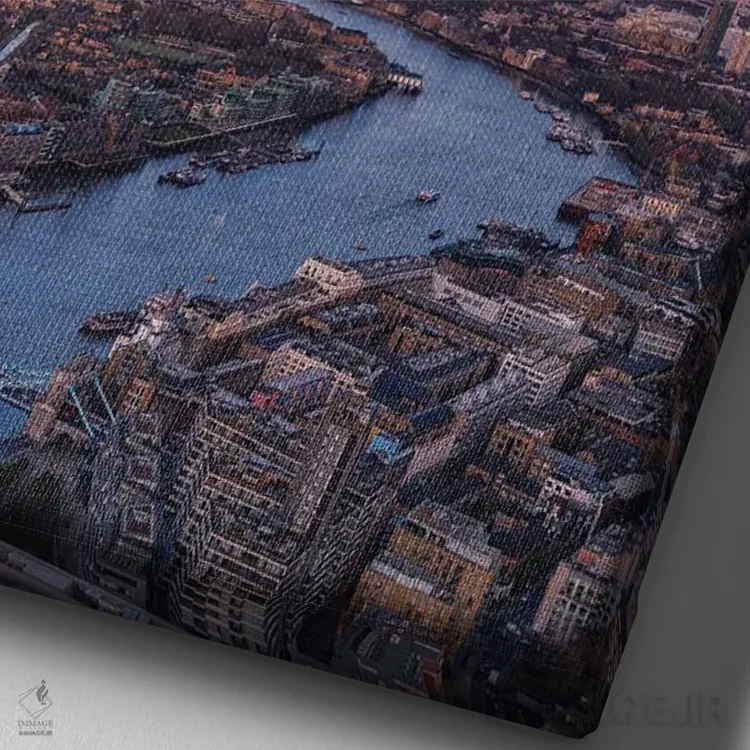 تابلو اشکهای لندن اثر برنت شاونور - نمای نزدیک بافت بوم