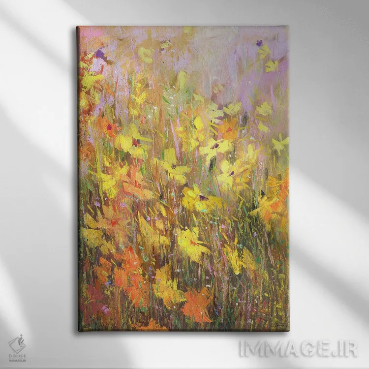 تابلو مزرعهٔ گلها ۸ اثر بنیتو سالمرون - نمای روبهرو روی دیوار