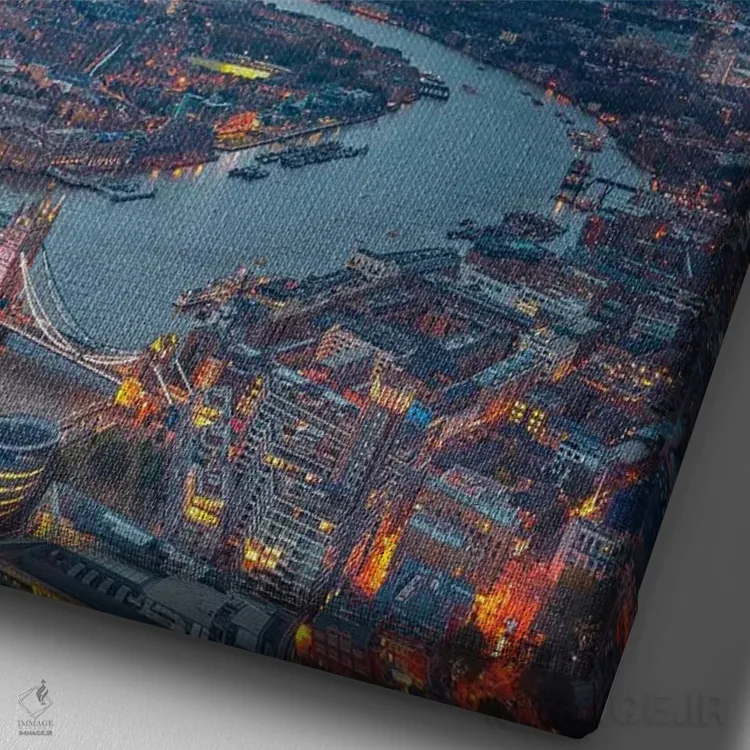 تابلو گردباد لندن اثر برنت شاونور - نمای نزدیک بافت بوم