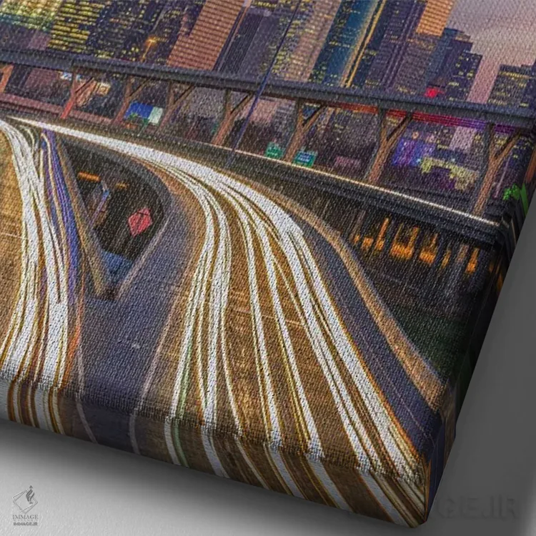 تابلو طوفان لورا در هیوستون اثر برنت شاونور - نمای نزدیک بافت بوم