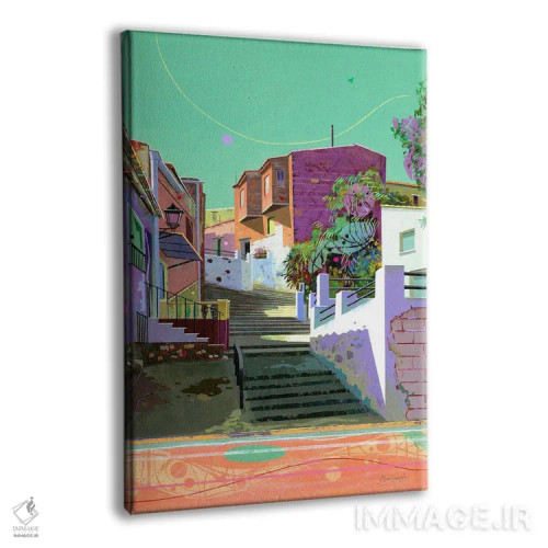 تابلو لا رکویخا (شهر اسپانیا) اثر بنیتو سالمرون - نمای پرسپکتیو محصول