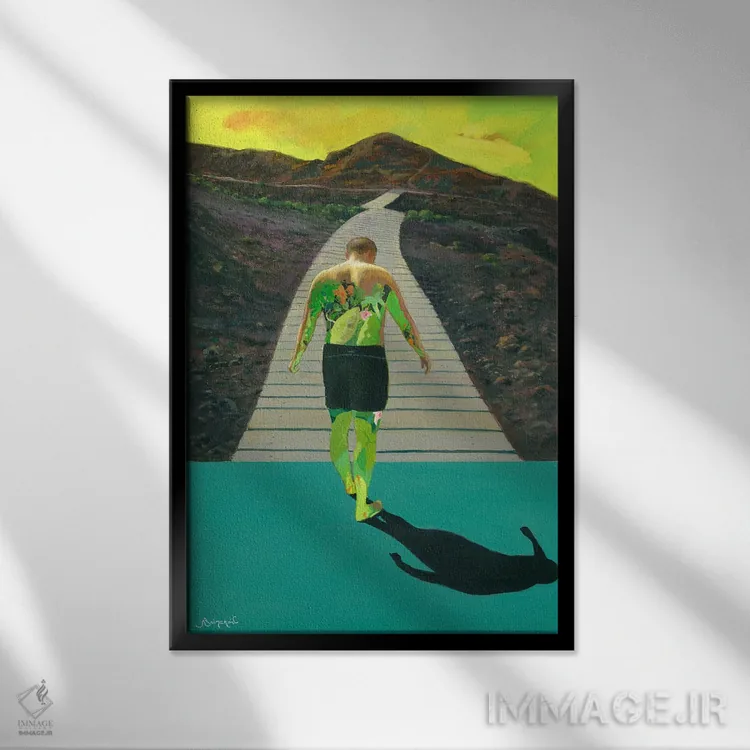 تابلو مفهومی ۳ اثر بنیتو سالمرون - نمای قابدار مشکی