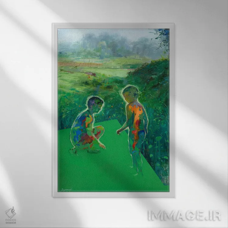 تابلو مفهومی ۱ اثر بنیتو سالمرون - نمای قابدار سفید