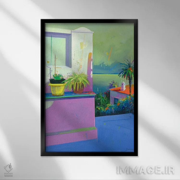 تابلو پاپ ۱ (سبک هنری) اثر بنیتو سالمرون - نمای قابدار مشکی