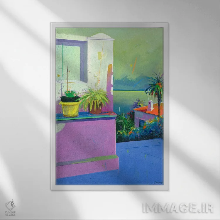 تابلو پاپ ۱ (سبک هنری) اثر بنیتو سالمرون - نمای قابدار سفید