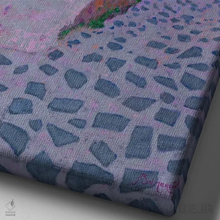 تابلو ماسکا ۲ اثر بنیتو سالمرون - نمای نزدیک بافت بوم