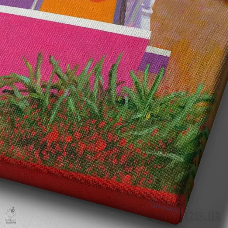 تابلو پاپ ۷ اثر بنیتو سالمرون - نمای نزدیک بافت بوم