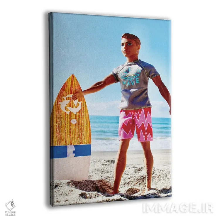 تابلو کن موجسوار (شخصیت اسباببازی باربی) اثر باربارا شیلد - نمای پرسپکتیو محصول