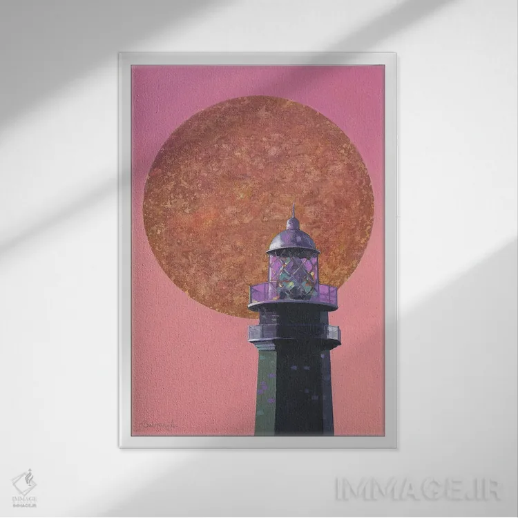 تابلو خورشید ۴ اثر بنیتو سالمرون - نمای قابدار سفید