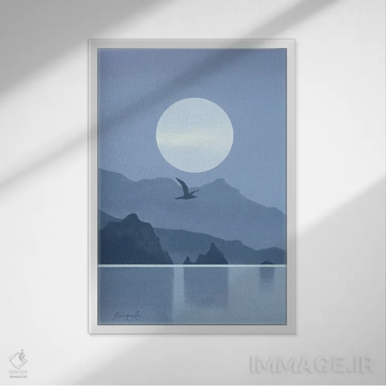 تابلو خورشید ۵ اثر بنیتو سالمرون - نمای قابدار سفید