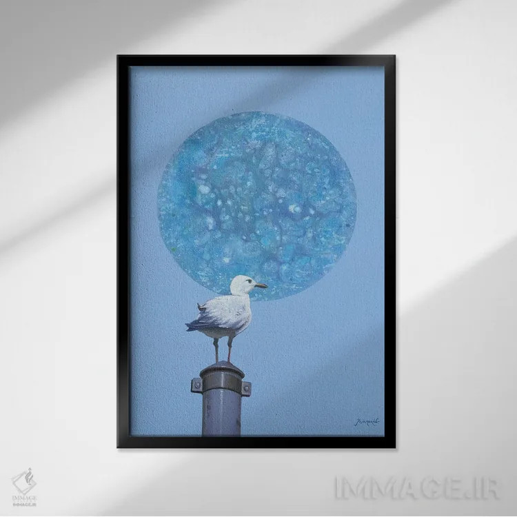 تابلو خورشید ۶ اثر بنیتو سالمرون - نمای قابدار مشکی