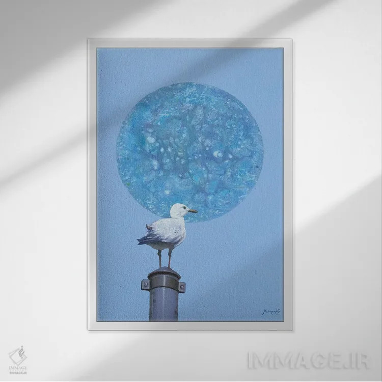 تابلو خورشید ۶ اثر بنیتو سالمرون - نمای قابدار سفید