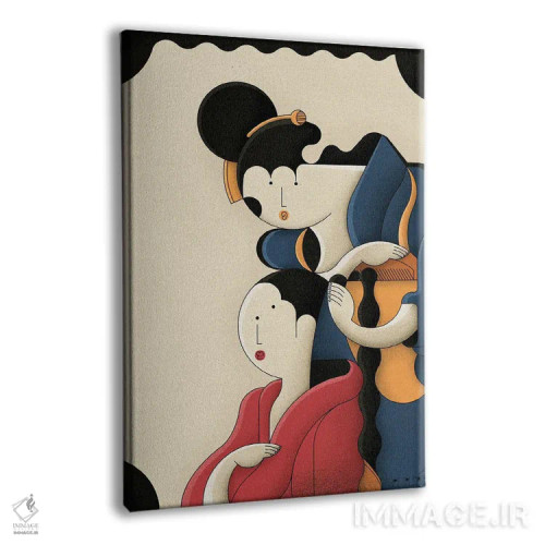 تابلو دختری که موهایش را شانه میزند اثر جان باتالگازی - نمای پرسپکتیو محصول