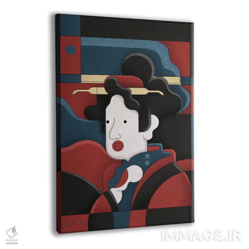 تابلو دختر ادو (ژاپن) اثر جان باتالگازی - نمای پرسپکتیو محصول