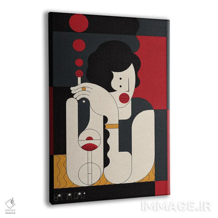 تابلو دختر کوکتل اثر جان باتالگازی - نمای پرسپکتیو محصول