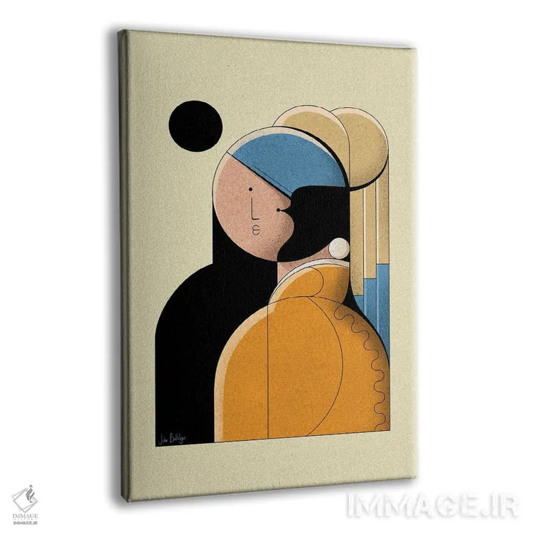 تابلو دختر با مروارید اثر جان باتالگازی - نمای پرسپکتیو محصول