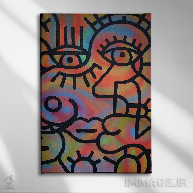 تابلو جان و سالی اثر بیلی آرتیست - نمای روبهرو روی دیوار