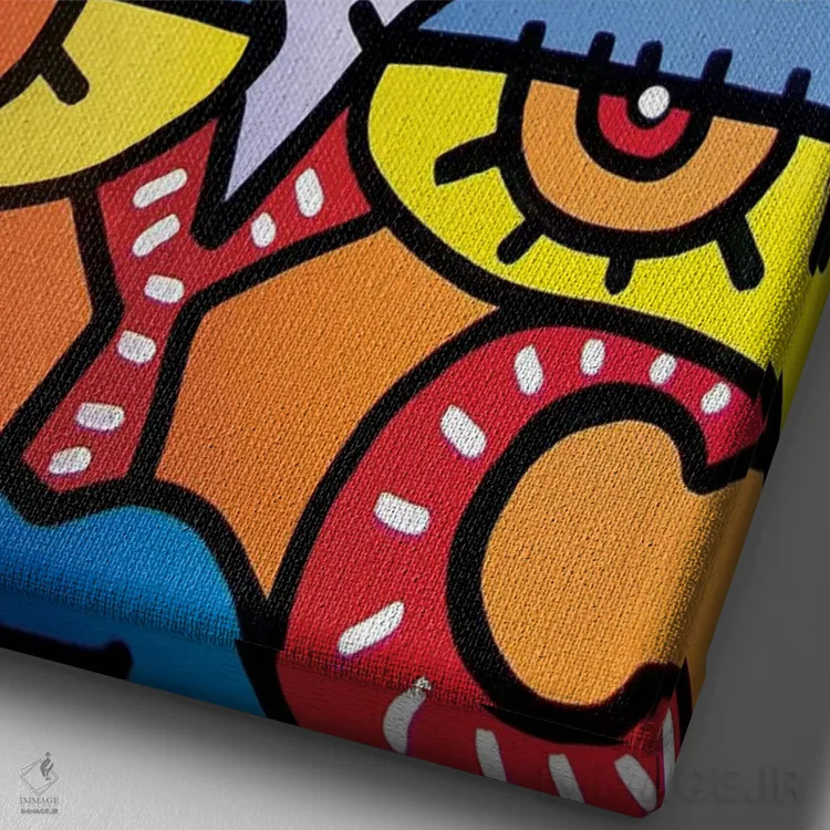 تابلو تابستان نیویورک اثر بیلی آرتیست - نمای نزدیک بافت بوم