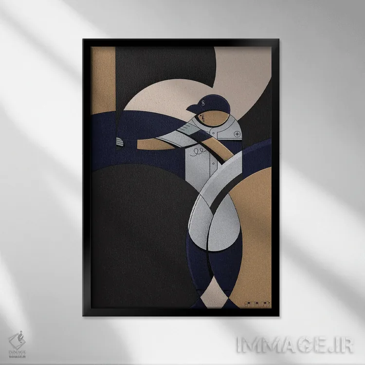 تابلو ایچیرو اثر جان باتالگازی - نمای قابدار مشکی